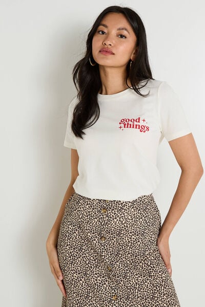 T-shirt col rond femme