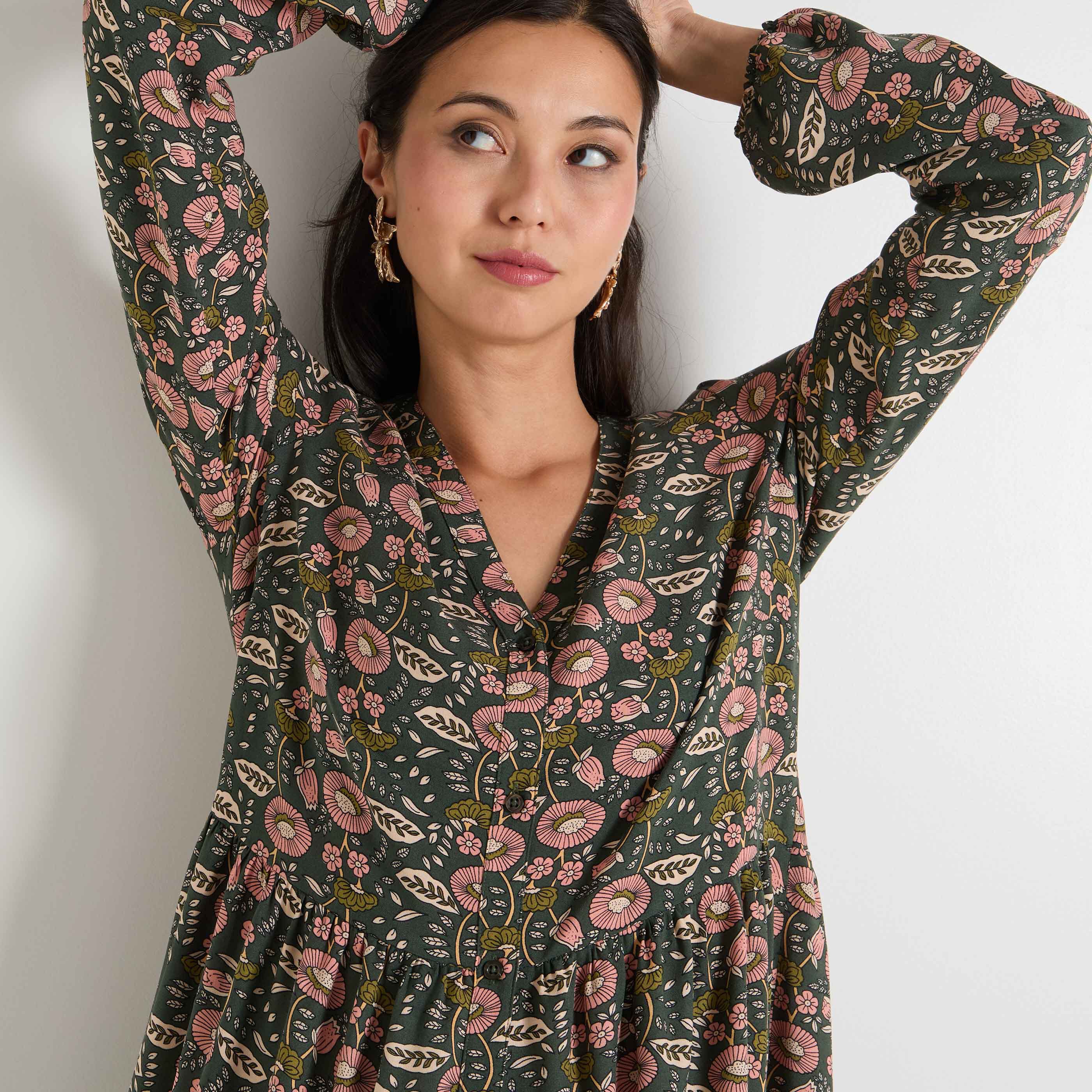 Robe manches longues femme