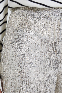 Pantalon flare à sequins femme