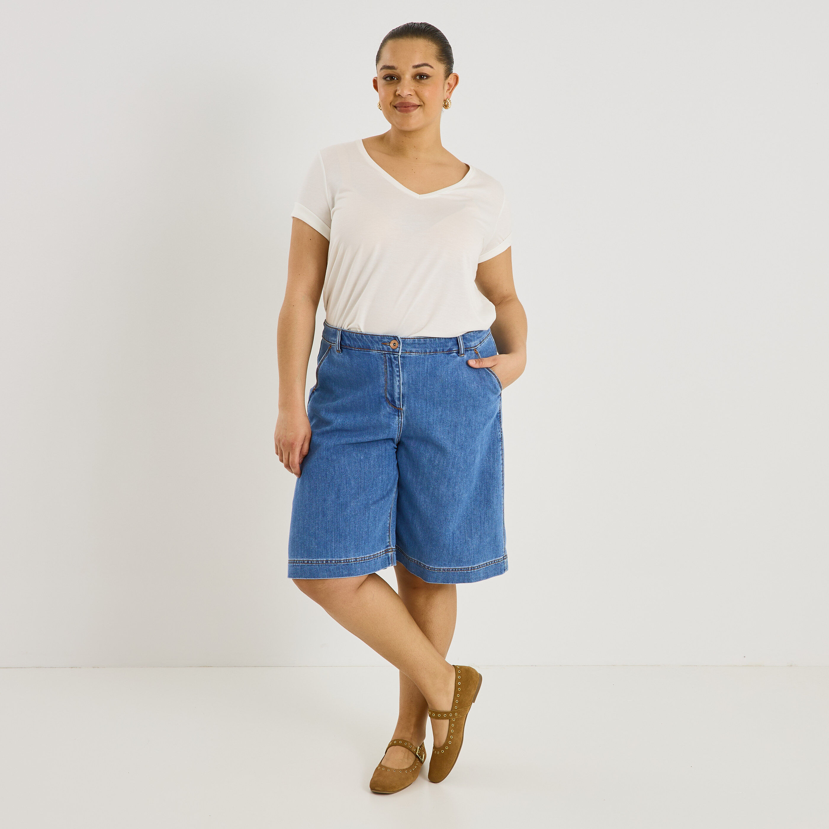 Bermuda en jean femme