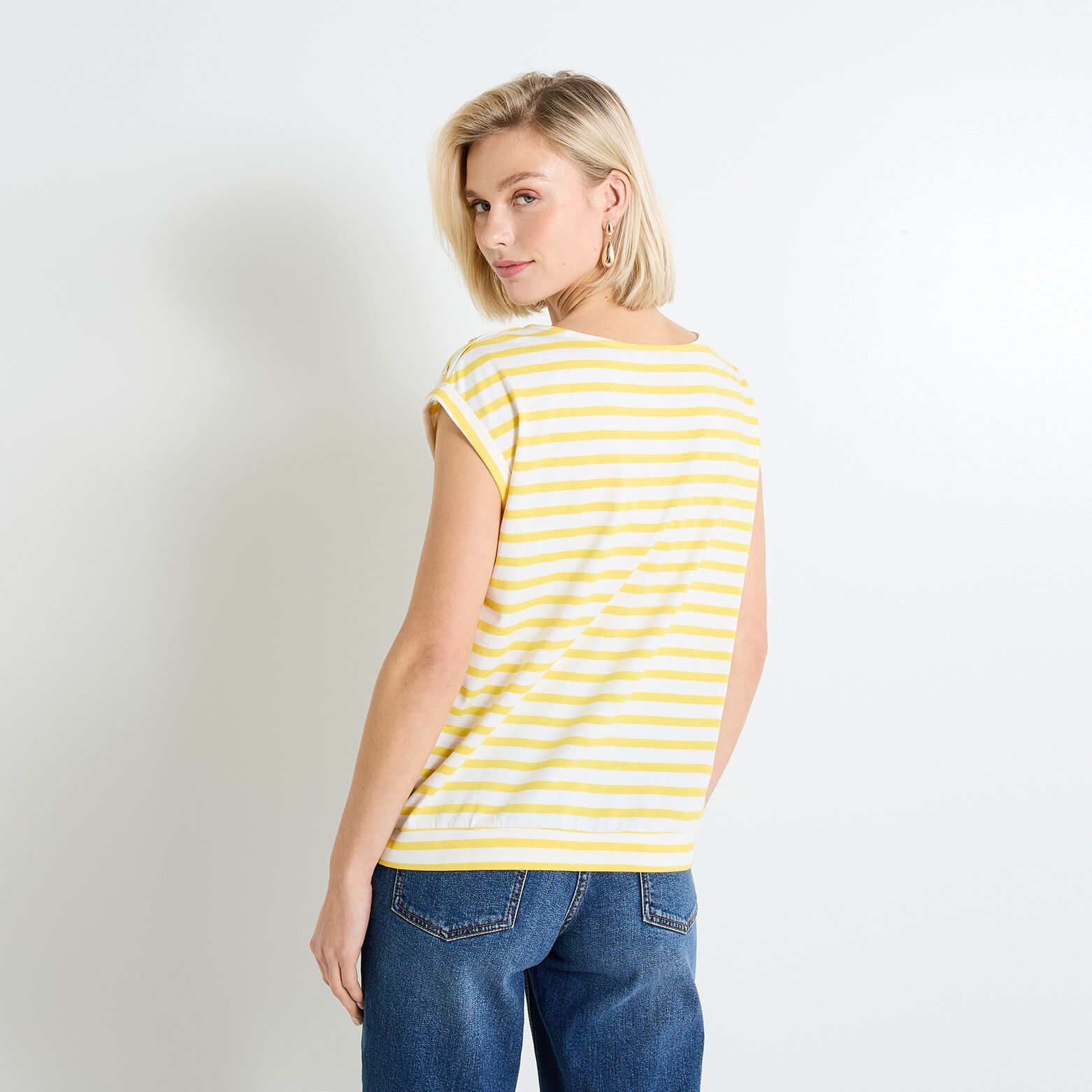 T-shirt col bateau femme