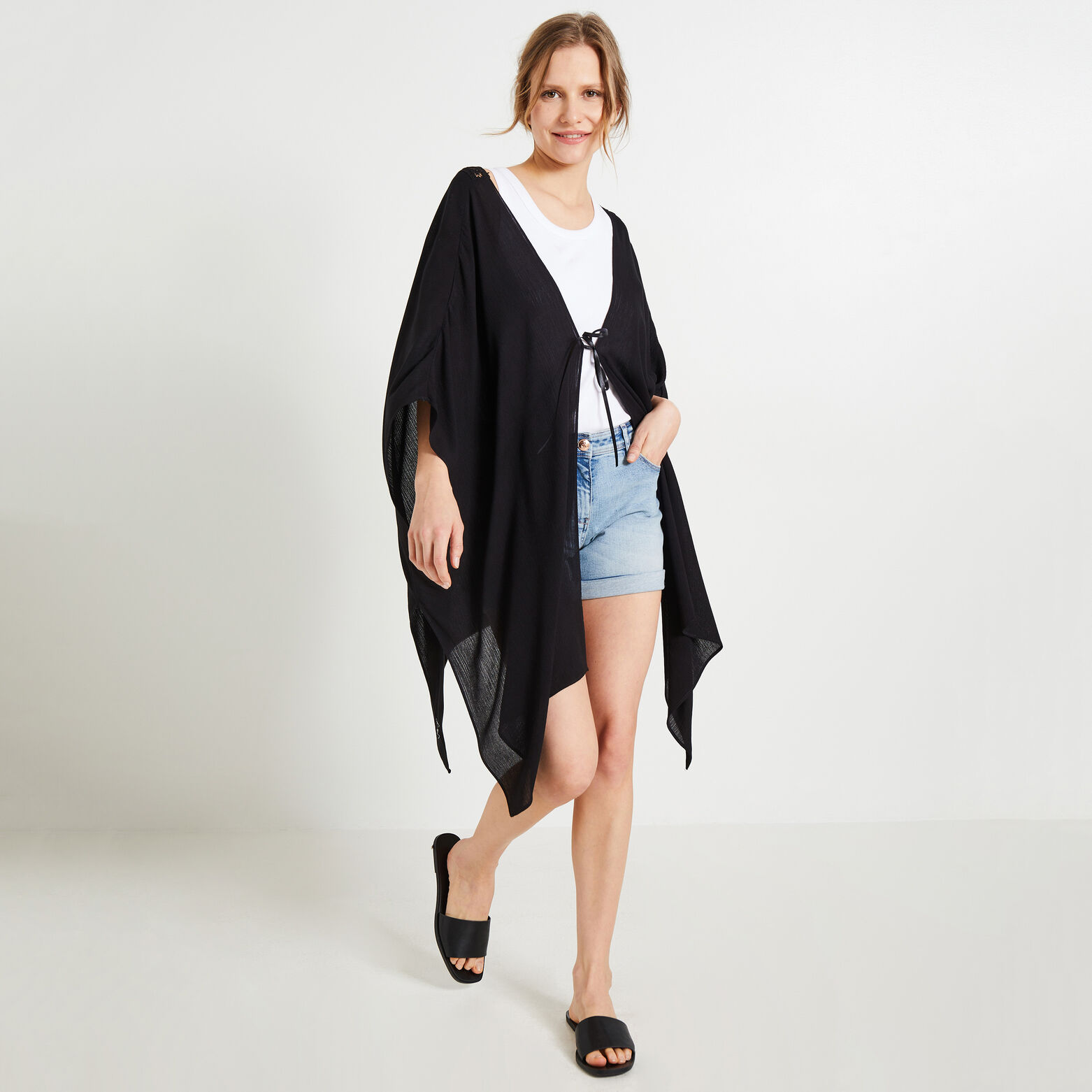 Paréo broderie femme