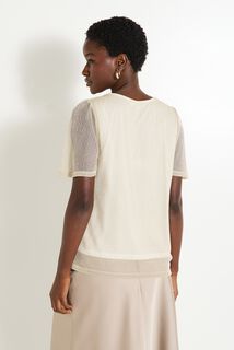 T-shirt manches volantées femme