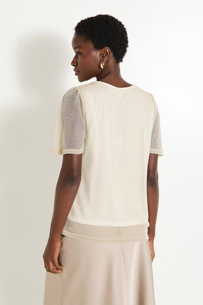 T-shirt manches volantées femme