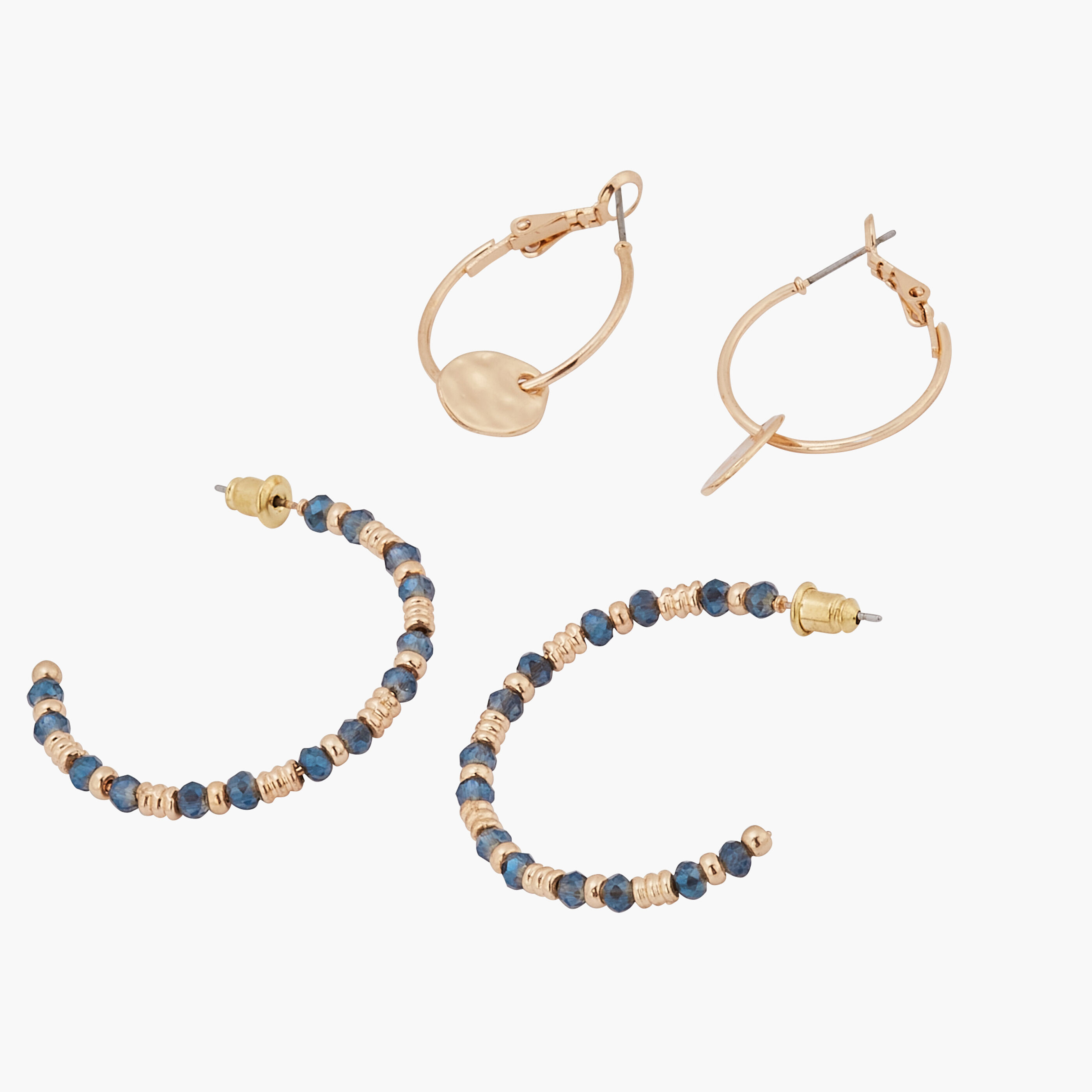 Set de 2 paires de cr&eacute;oles