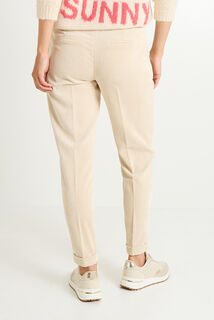Pantalon tall en velours à revers femme