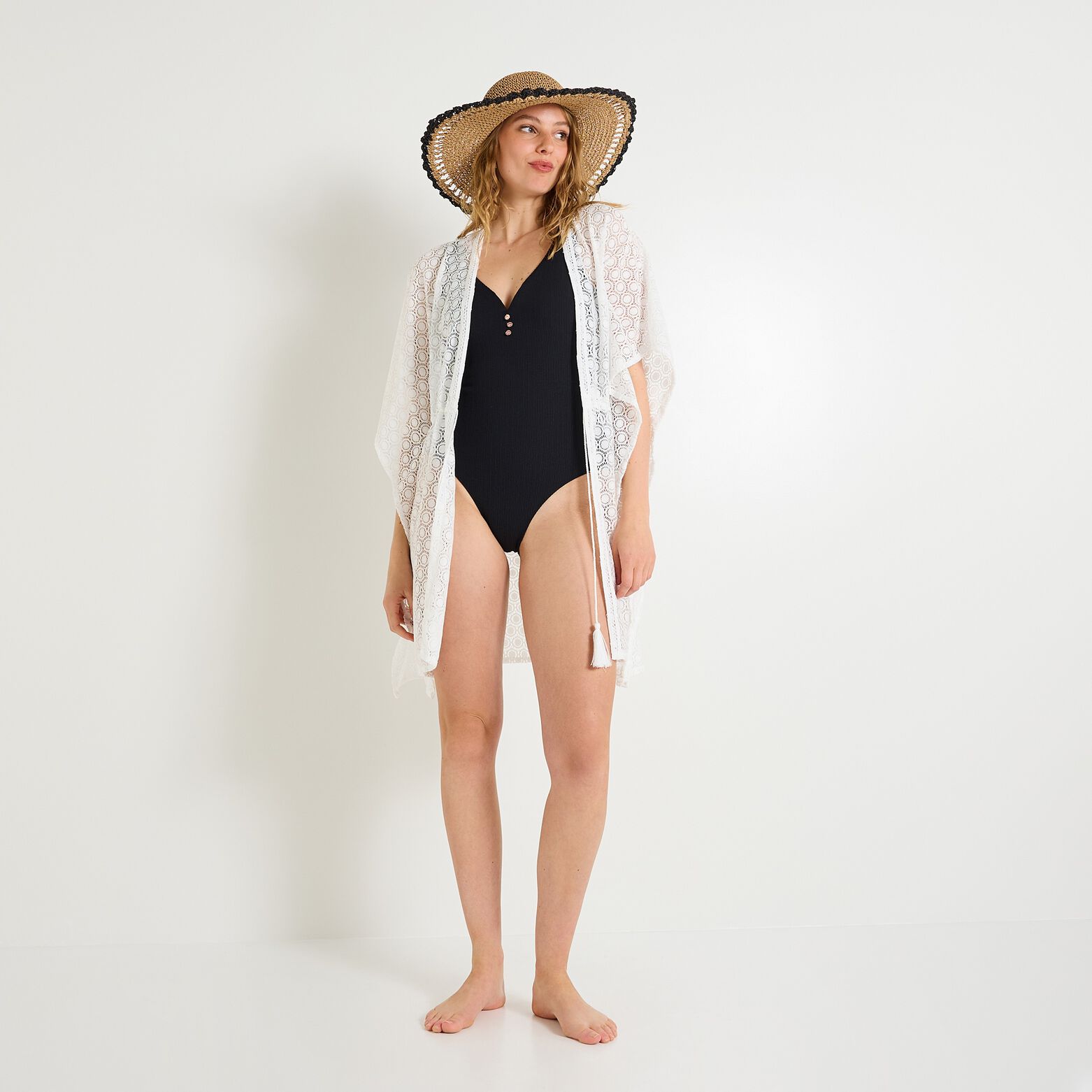 Maillot de bain 1 pièce gaufré femme