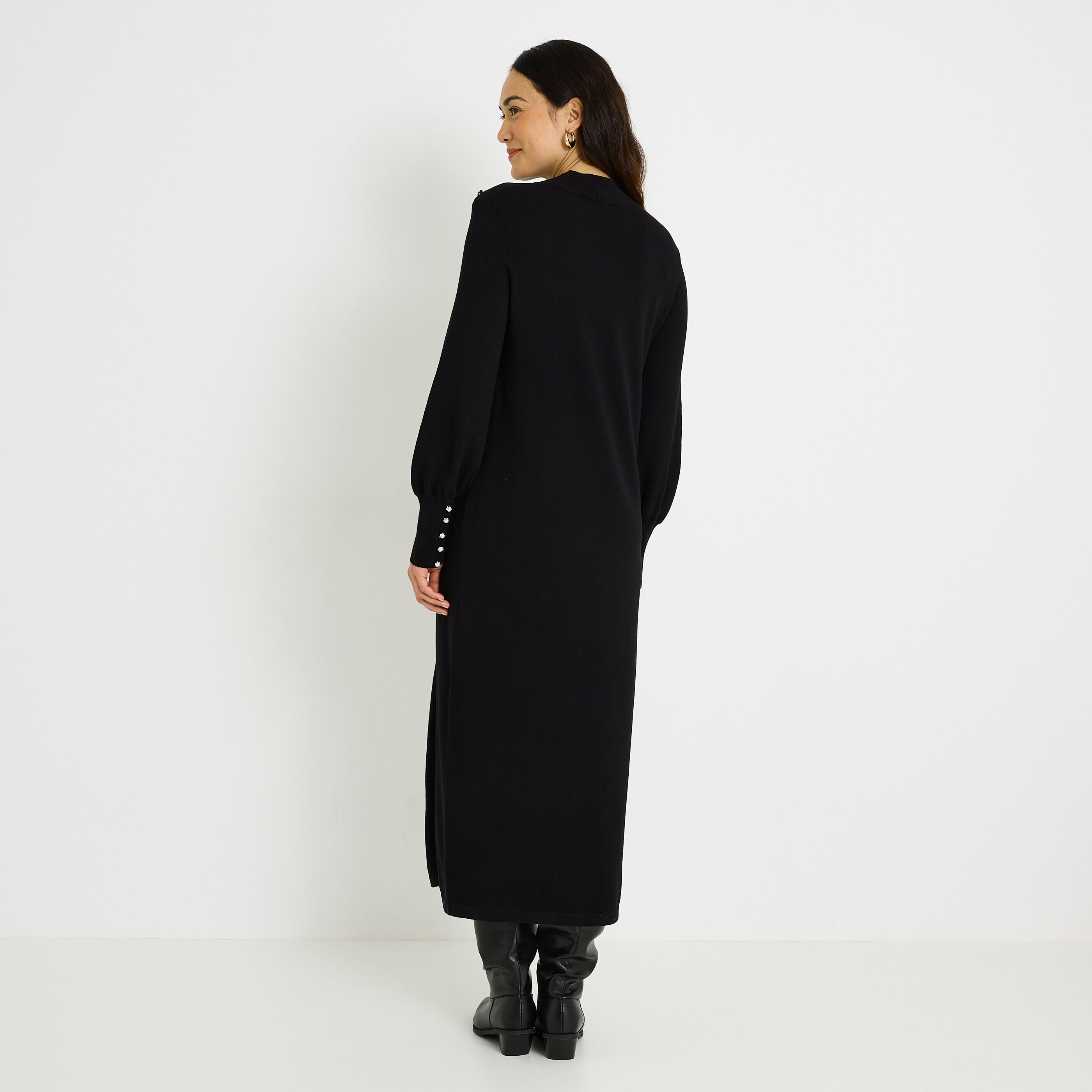 Robe longue maille femme