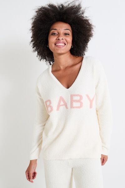 Pull fluffy homewear femme