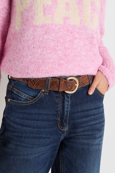 Ceinture croûte de cuir femme