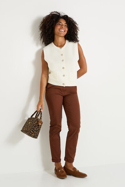 Pantalon chino avec ceinture femme
