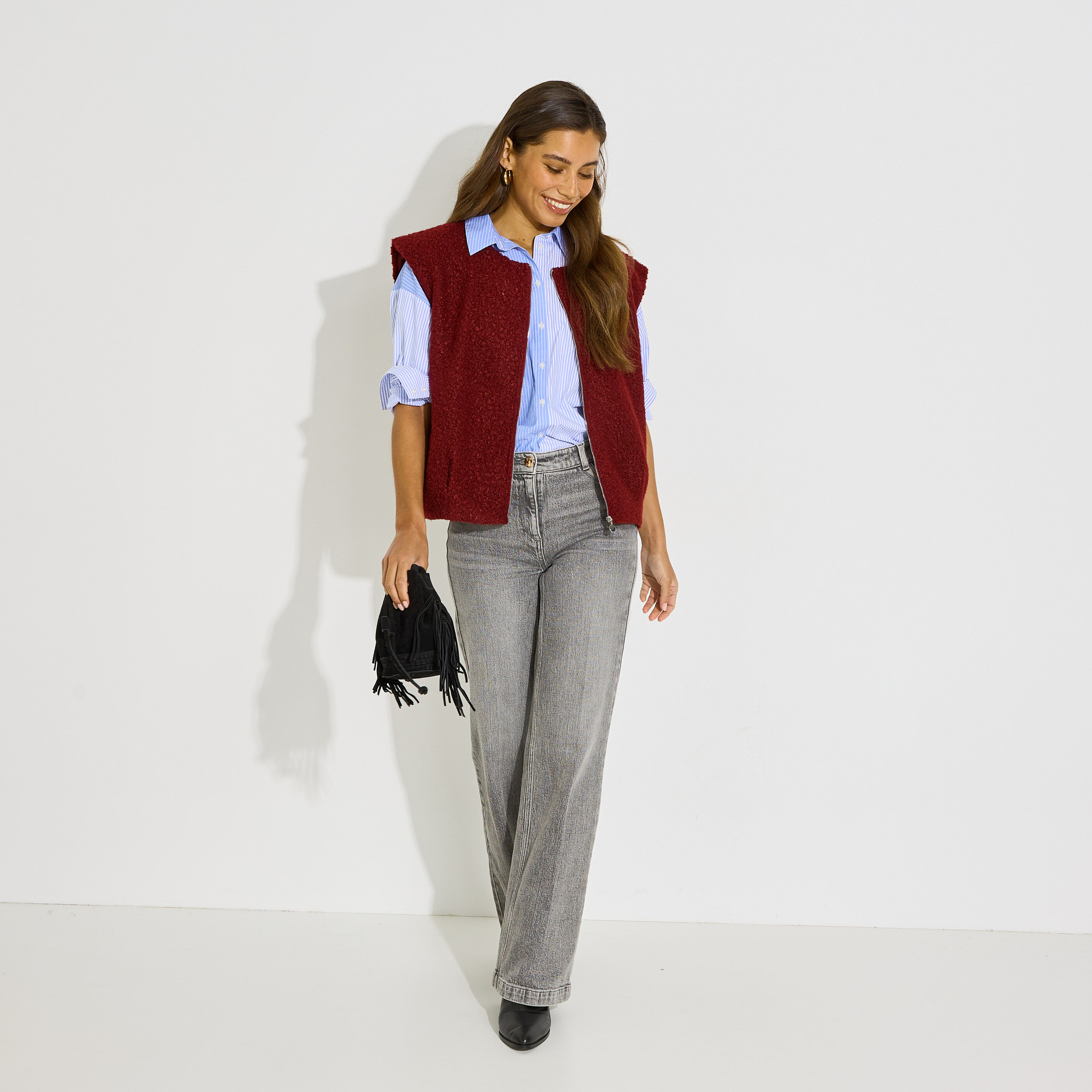 Gilet sans manches zipp&eacute; femme