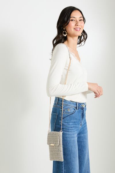 Pochette de téléphone avec rabat femme