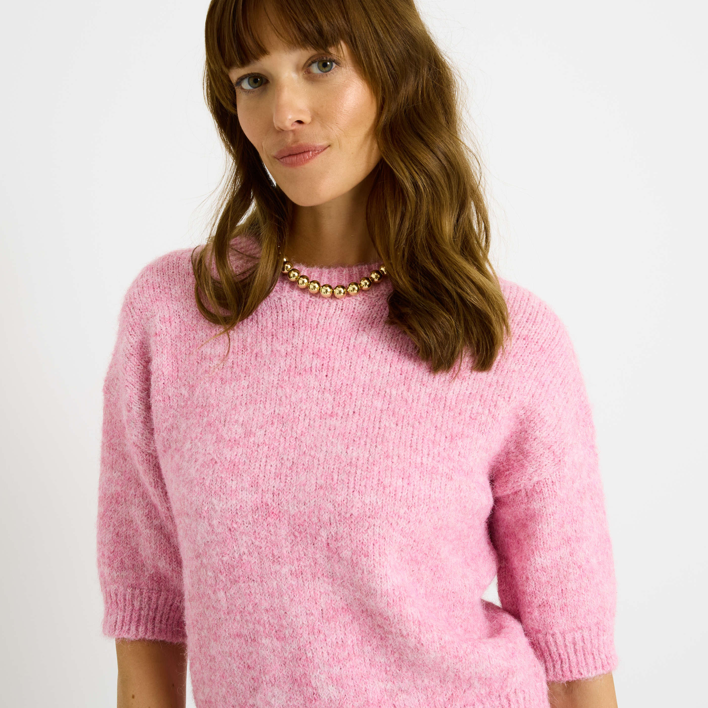 Pull manches courtes femme