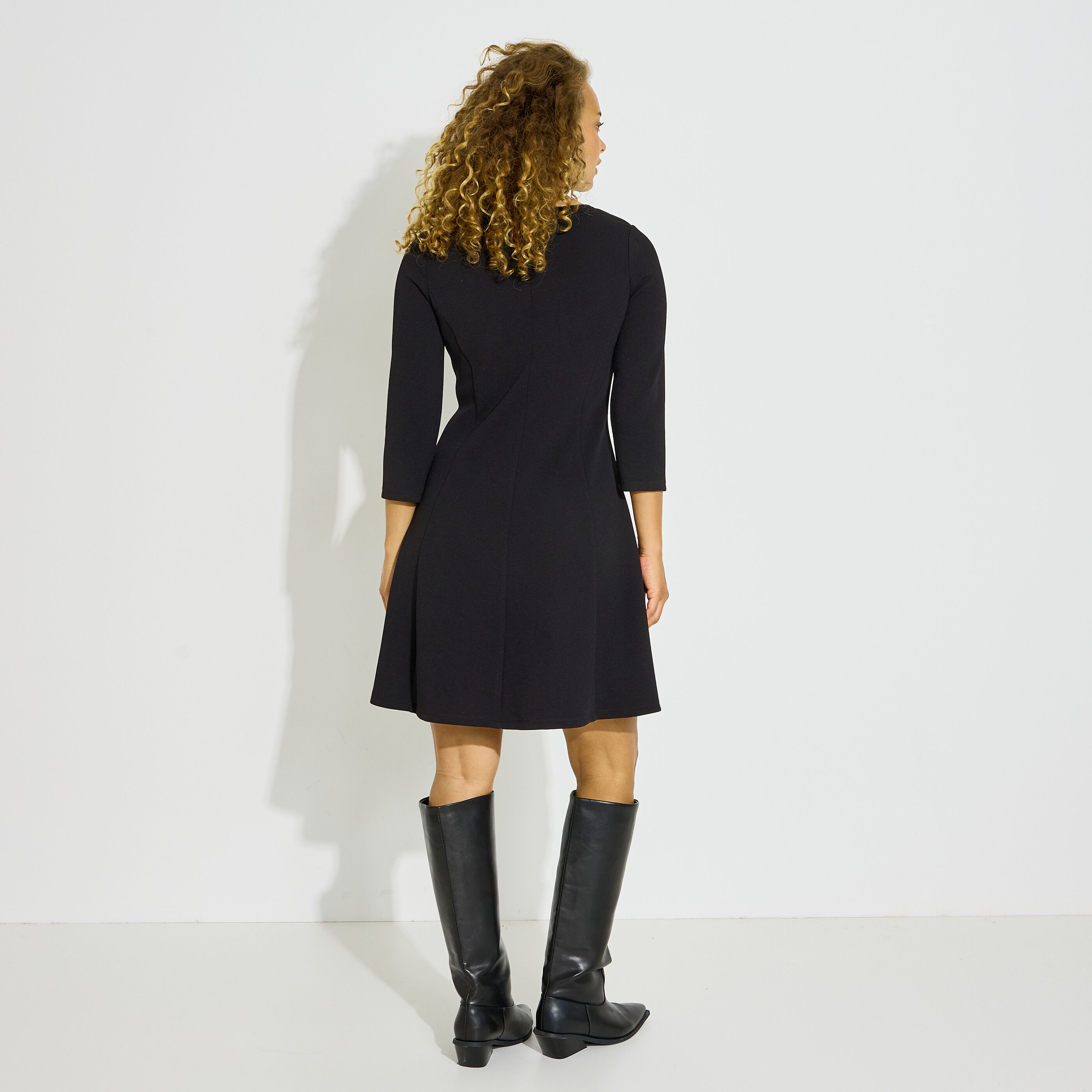 Robe maille &eacute;vas&eacute;e 