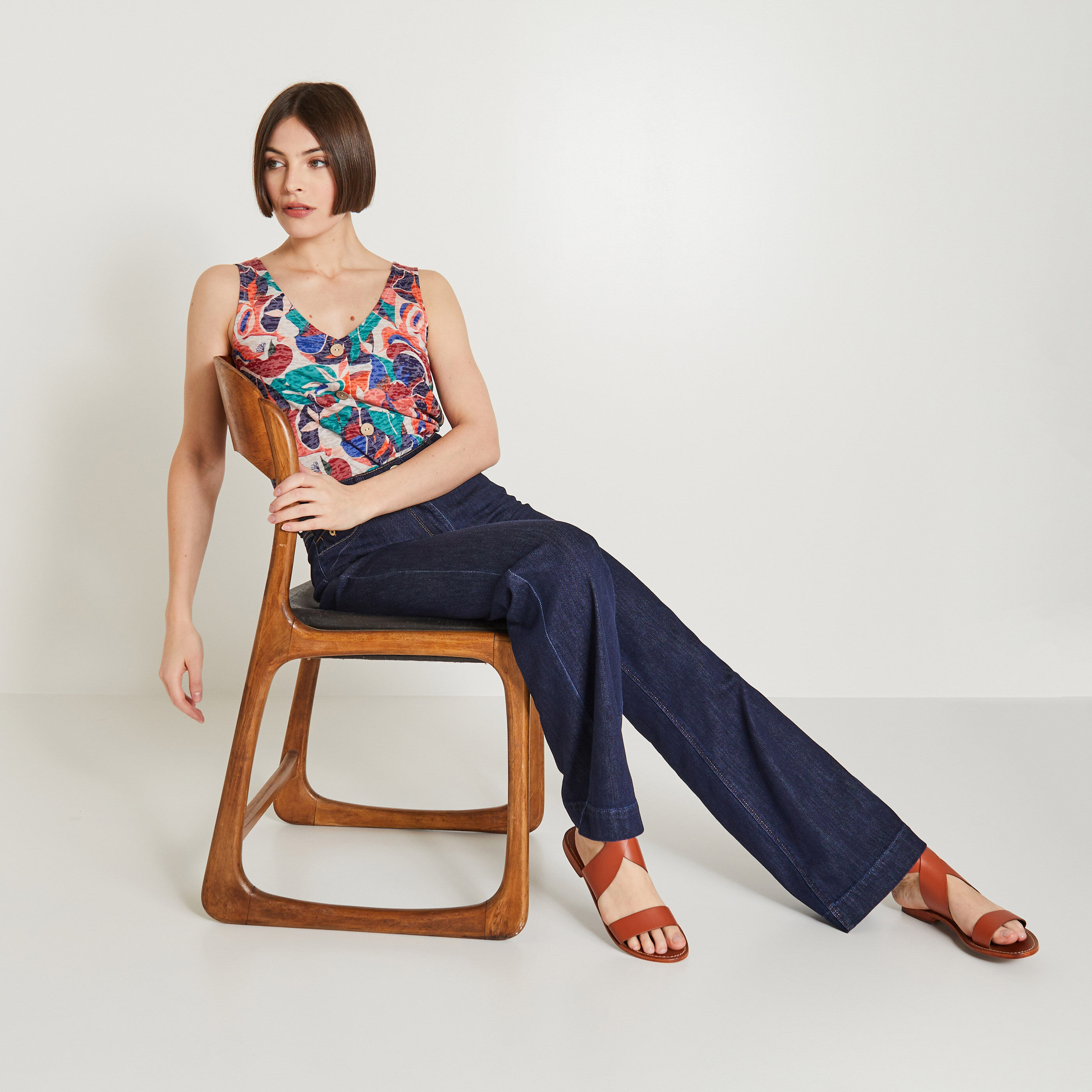 D&eacute;bardeur imprim&eacute; femme