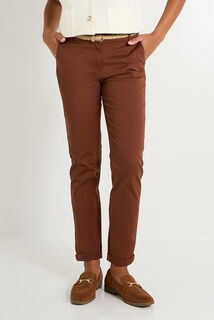 Pantalon chino avec ceinture femme