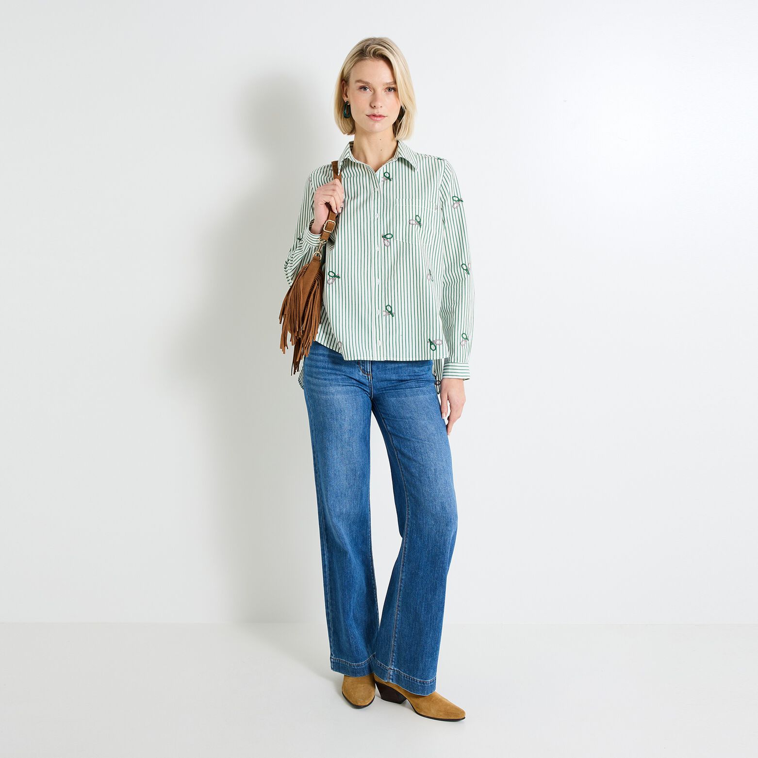 Chemise rayée femme