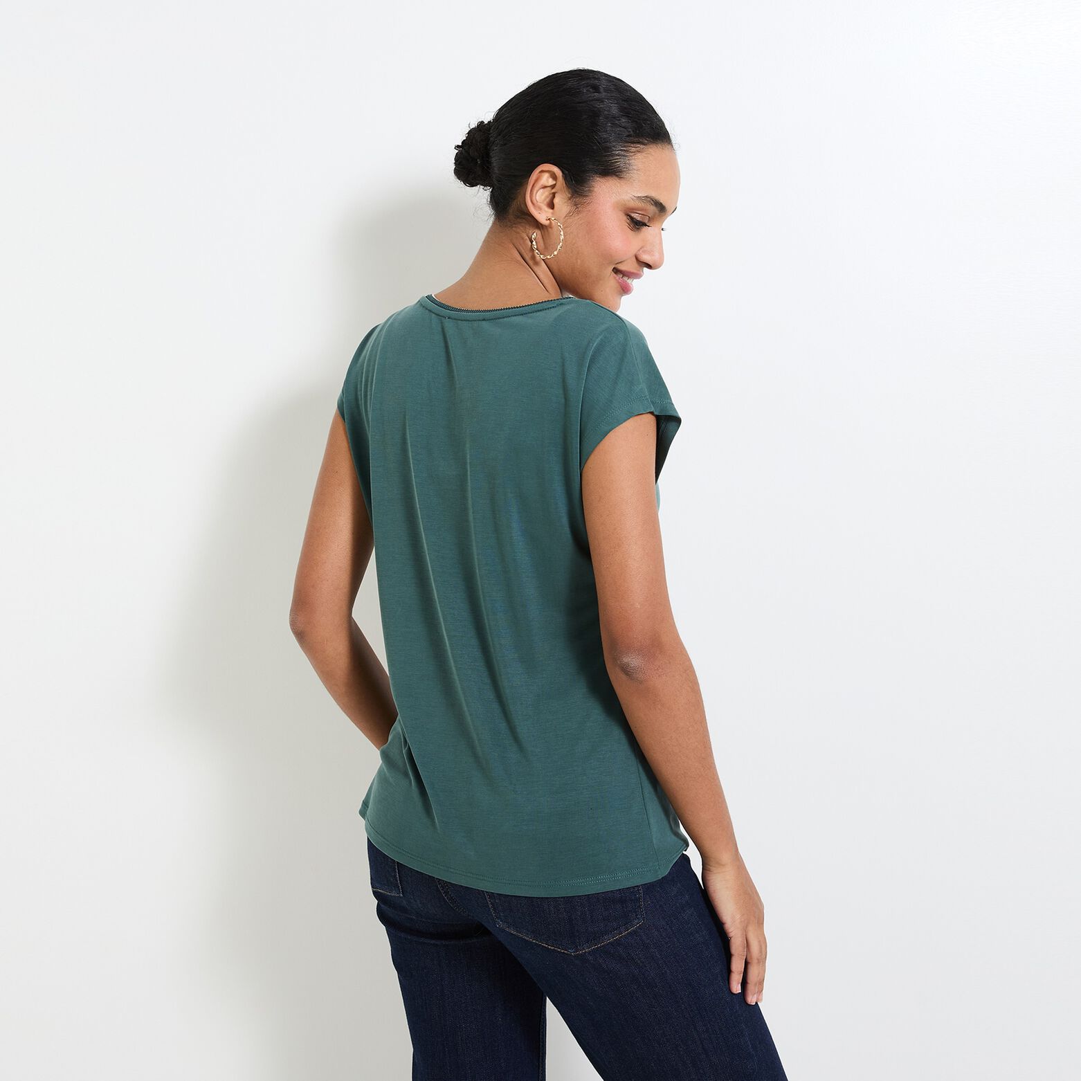 T-shirt col V femme