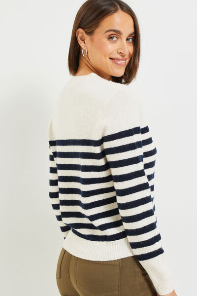 Gilet rayé femme