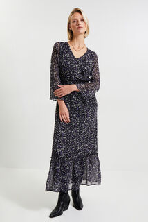 Robe longue imprimée femme