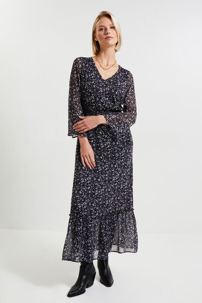 Robe longue imprimée femme