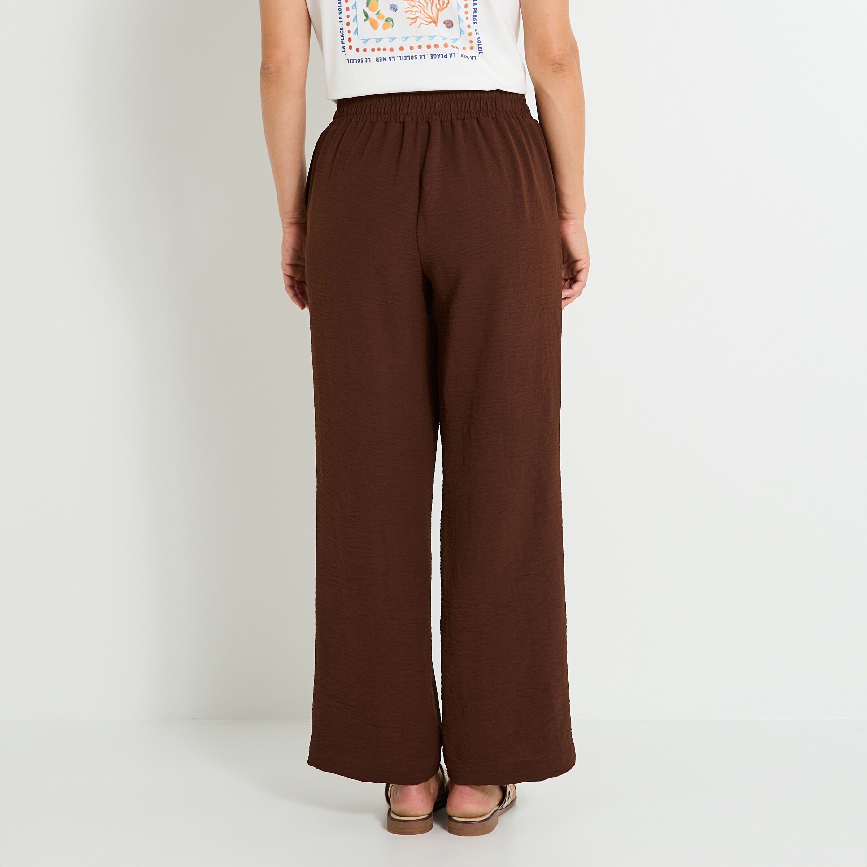 Pantalon tall large fluide femme