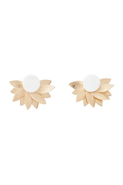 Boucles d'oreilles fleurs et nacre
