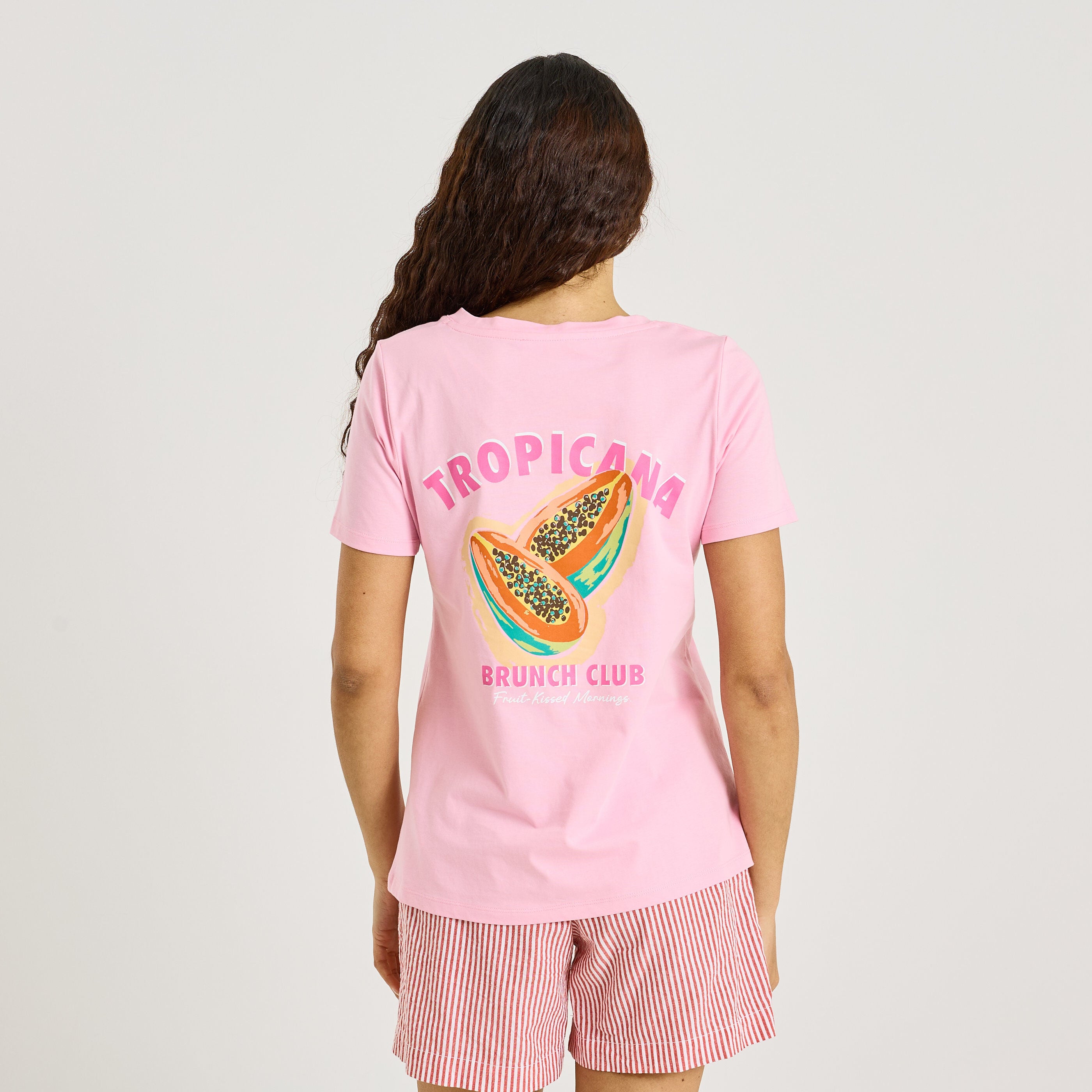 T-shirt manches courtes imprim&eacute; femme