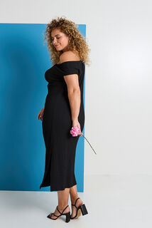 Robe longue en maille gaufrée