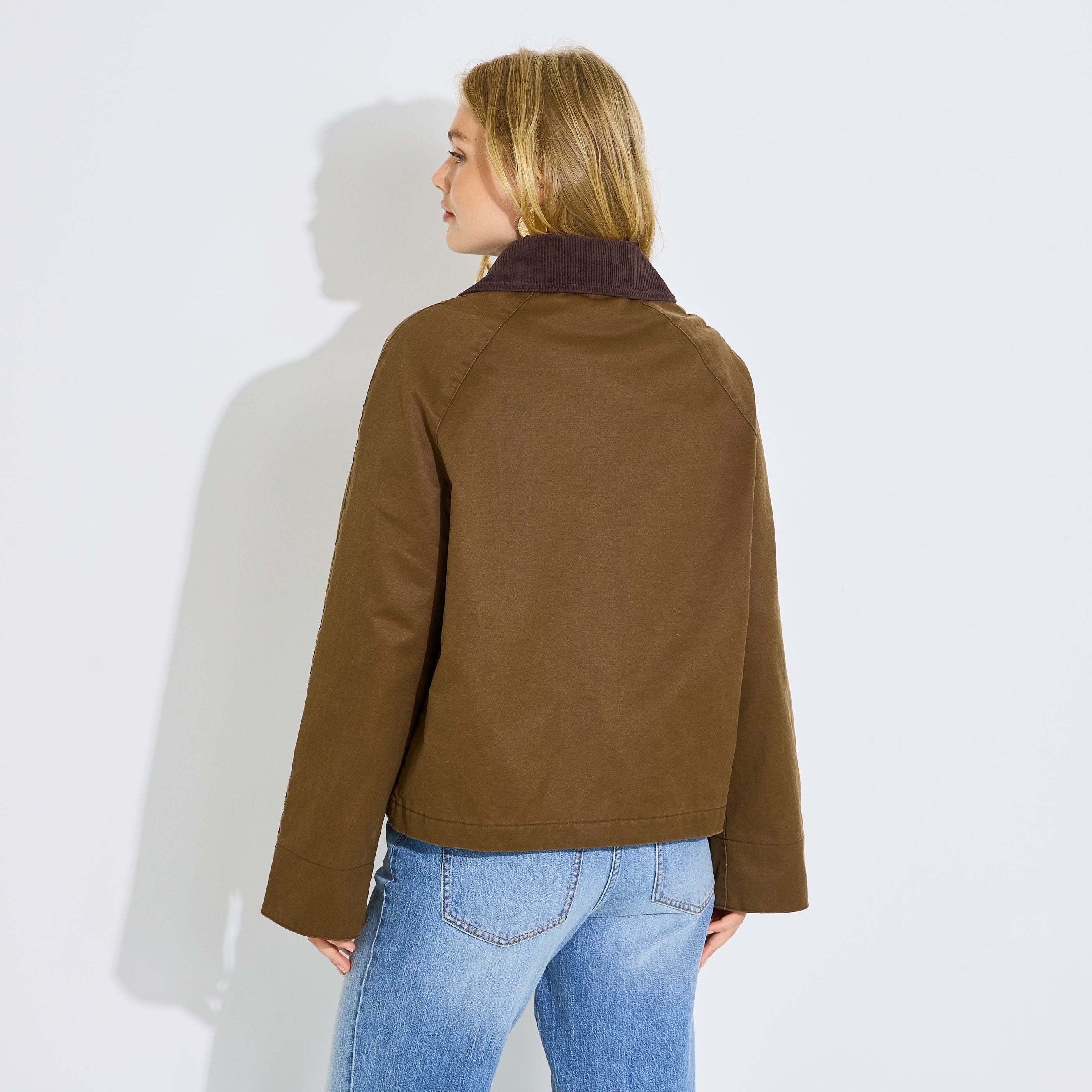 Parka enduite femme