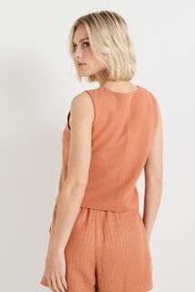 Gilet gaze de coton femme