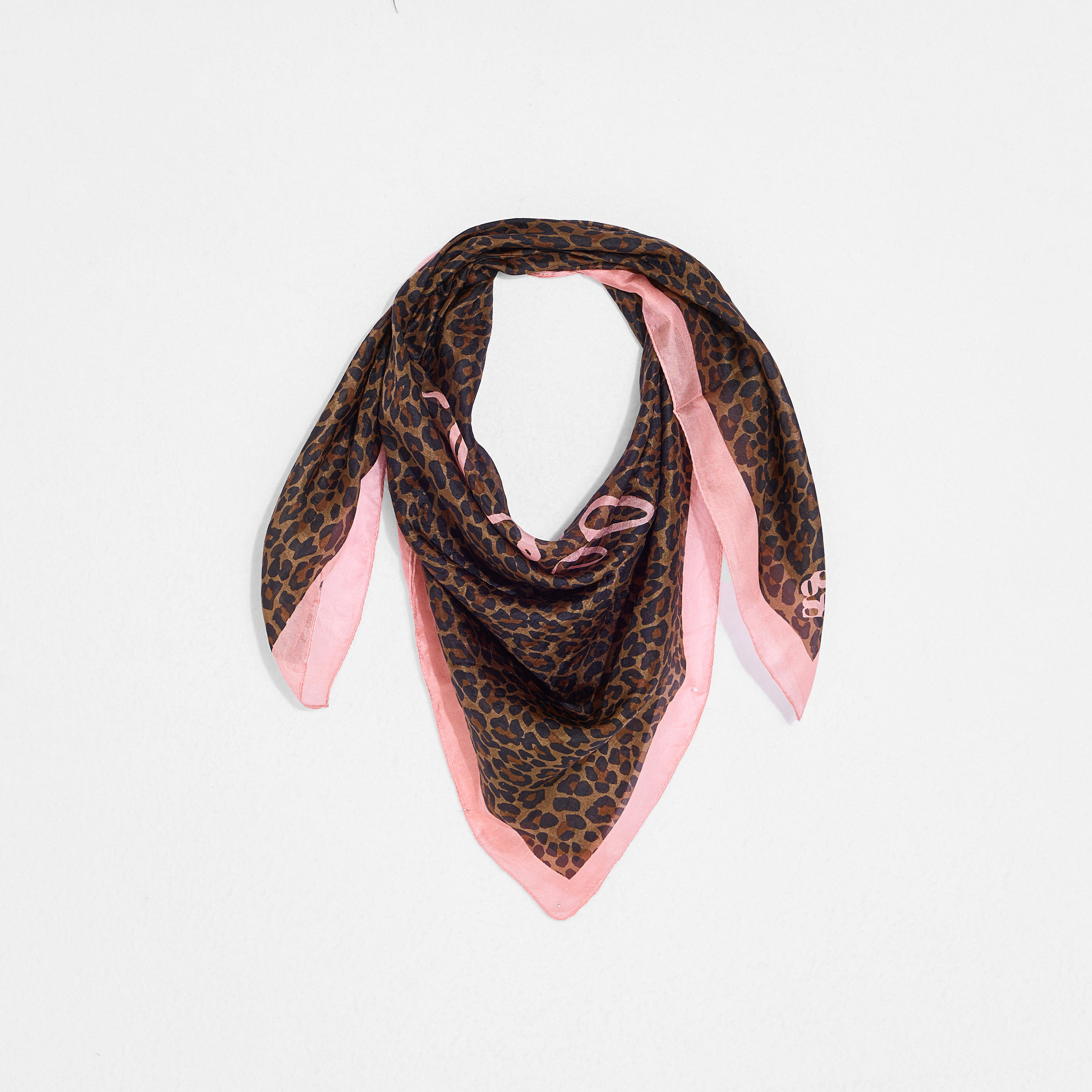Foulard carr&eacute; motif L&eacute;opard femme