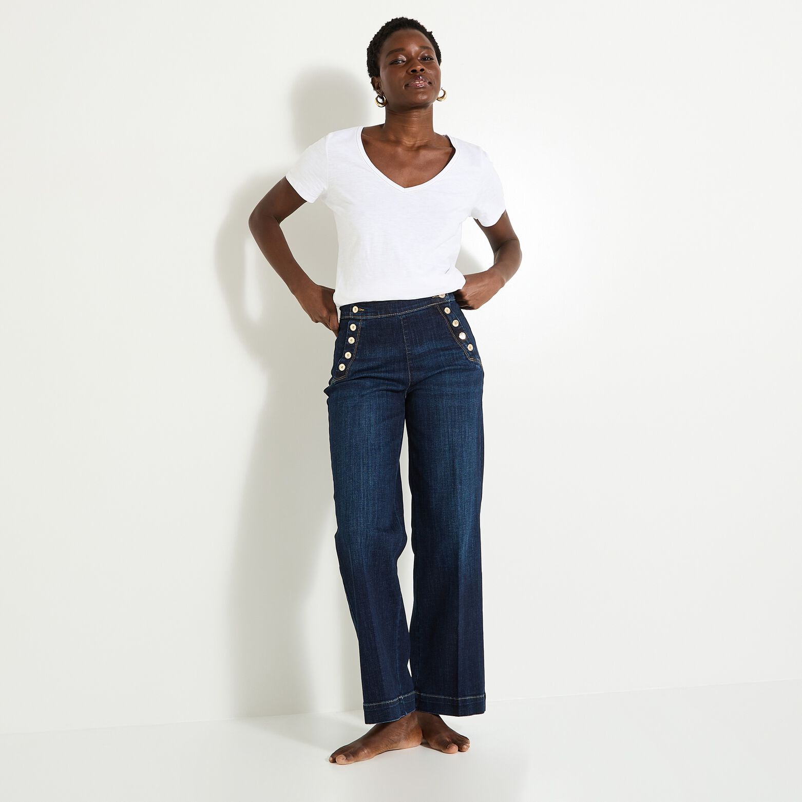 Jean flare POMPON F02 femme