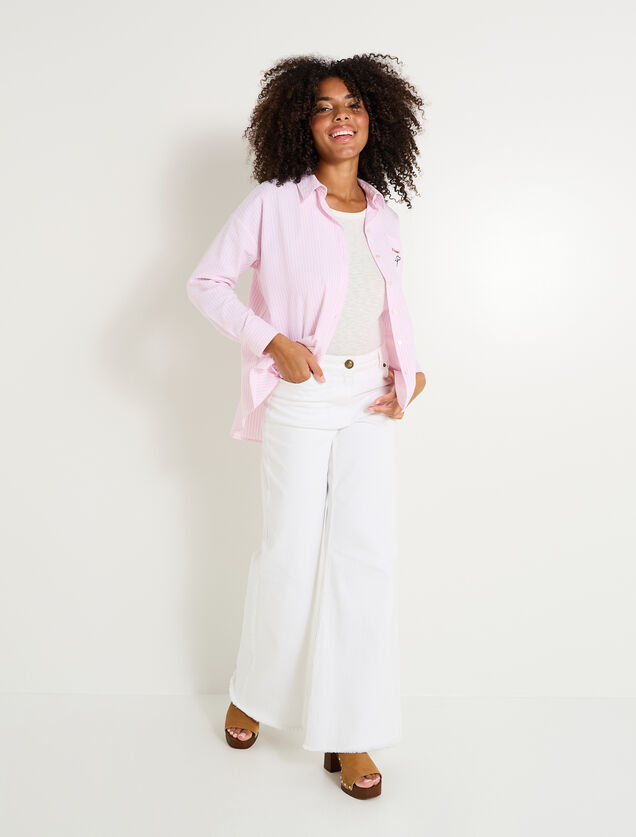 Chemise oversize rayée femme