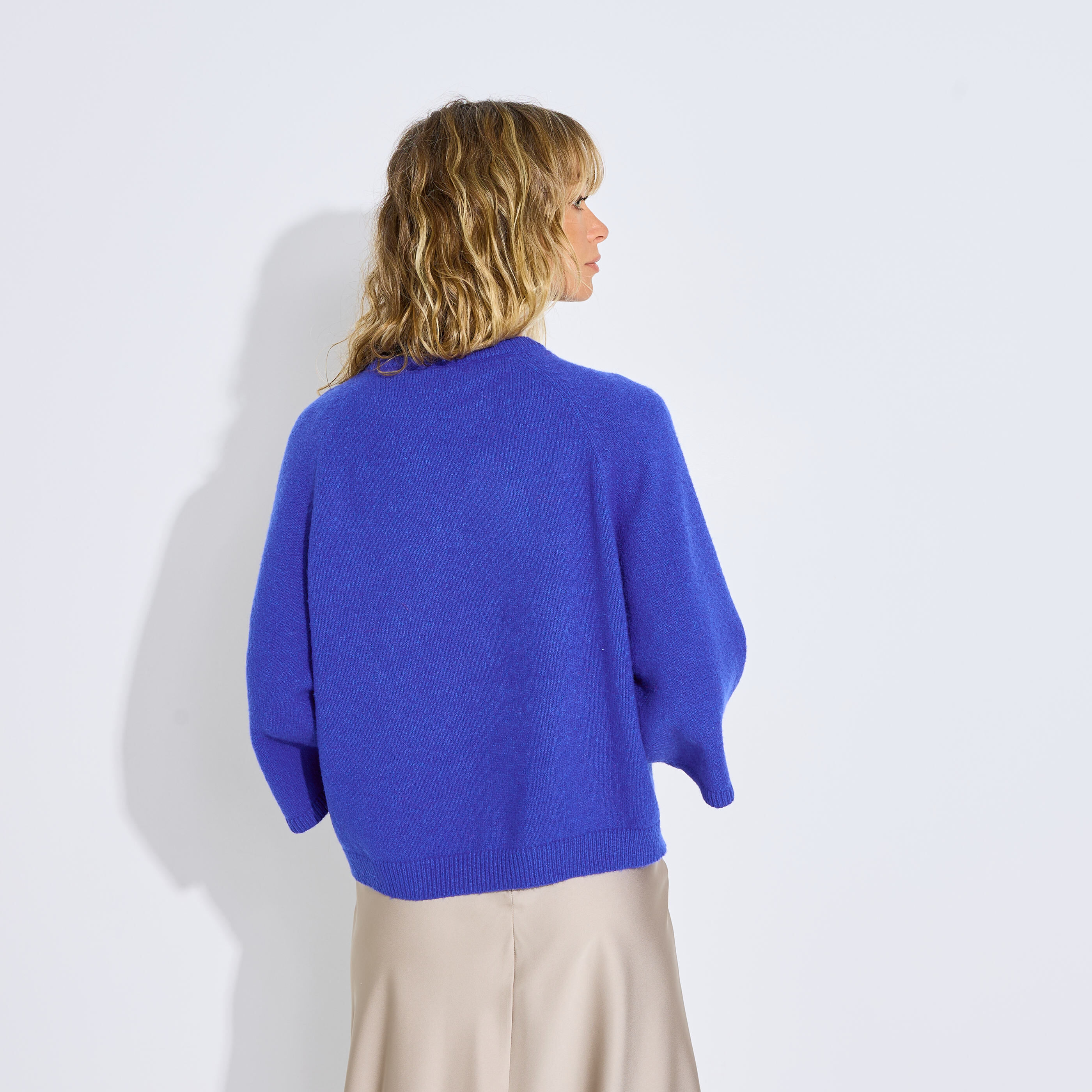 Pull manches 3/4 chauve-souris femme
