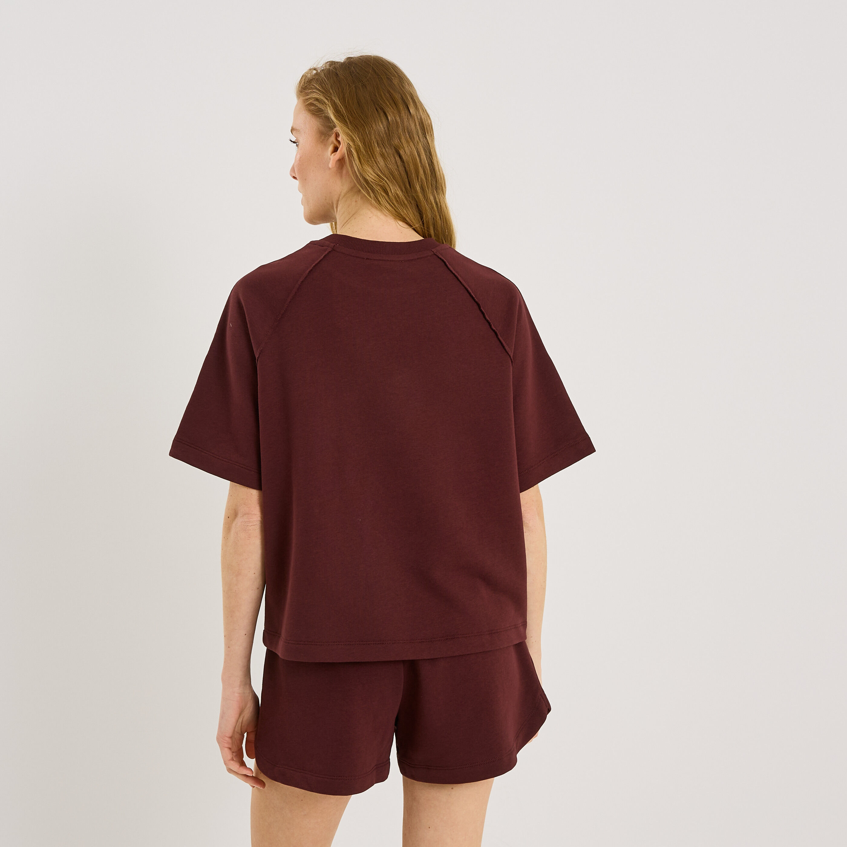 Sweat de pyjama &agrave; manches courtes femme