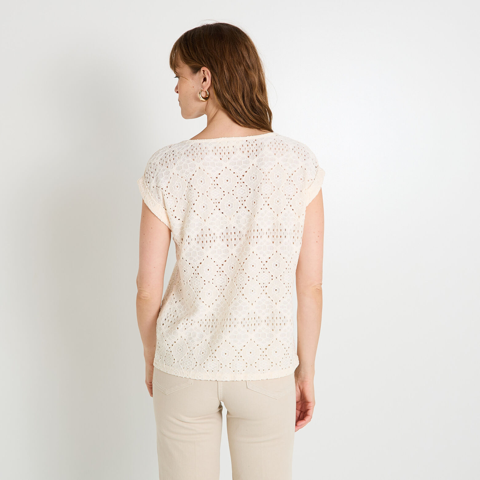 T-shirt col V femme
