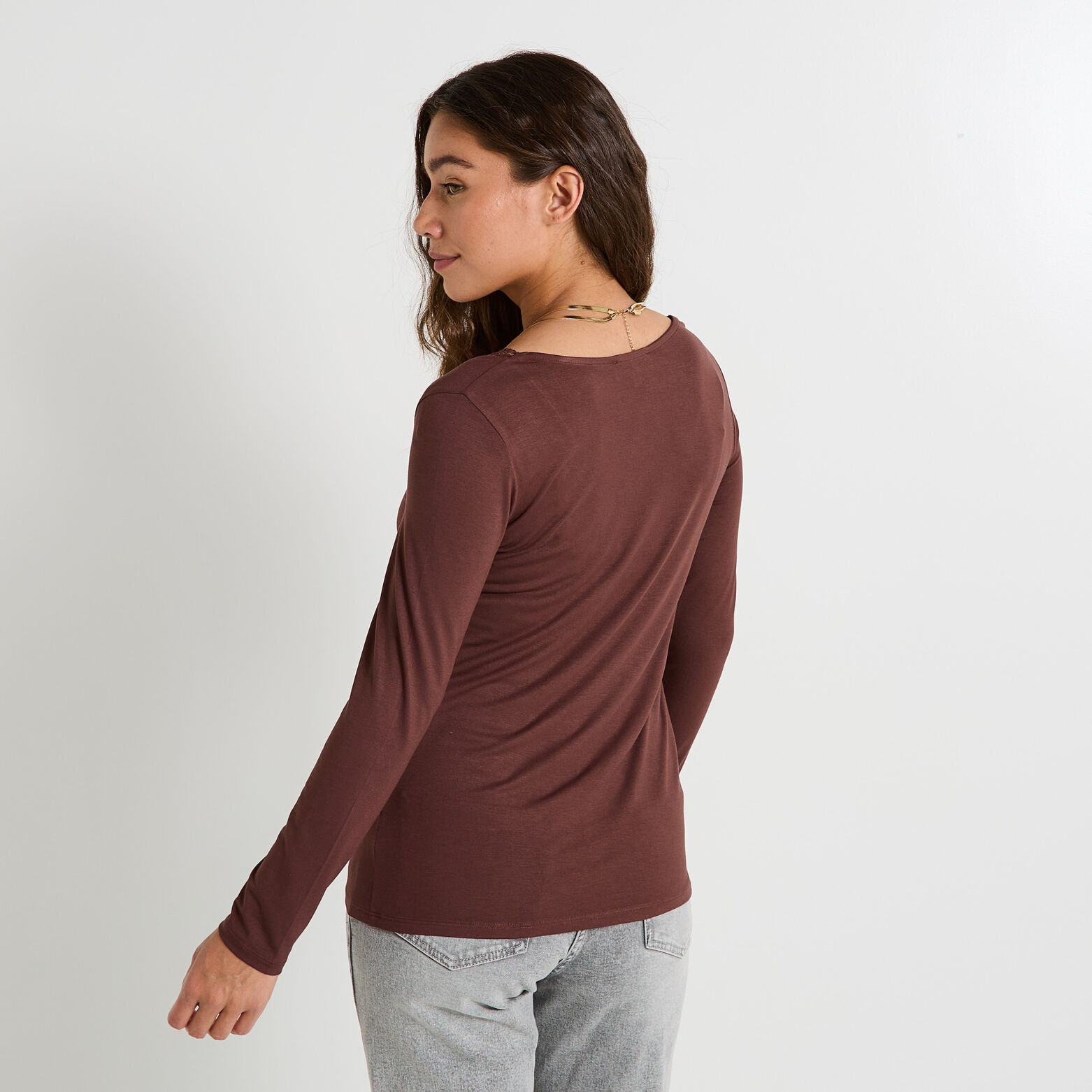 T-shirt col V femme