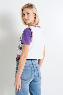 Gilet sans manches brodé femme