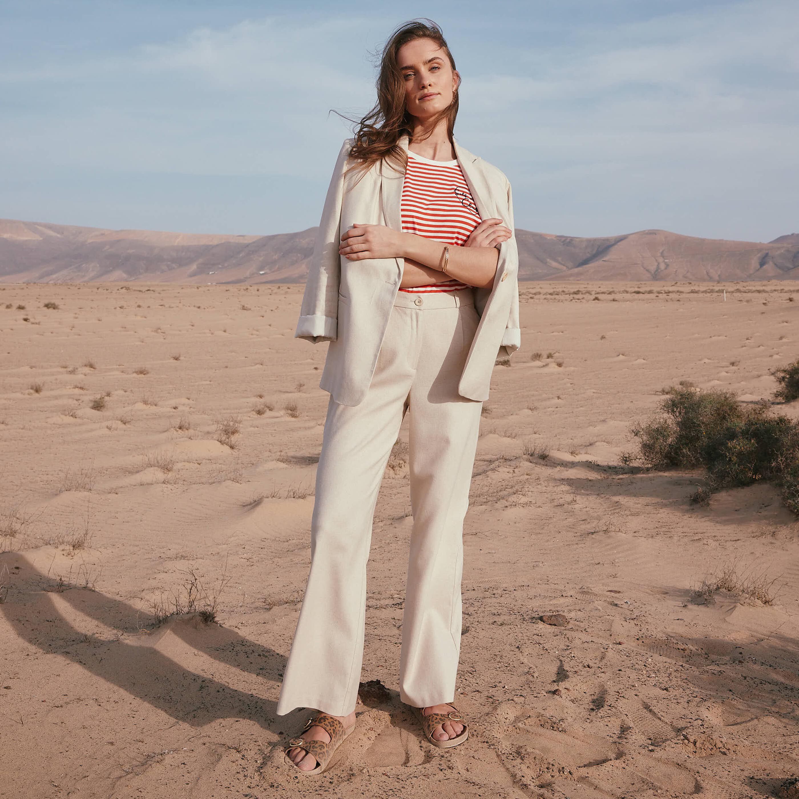 Pantalon large femme