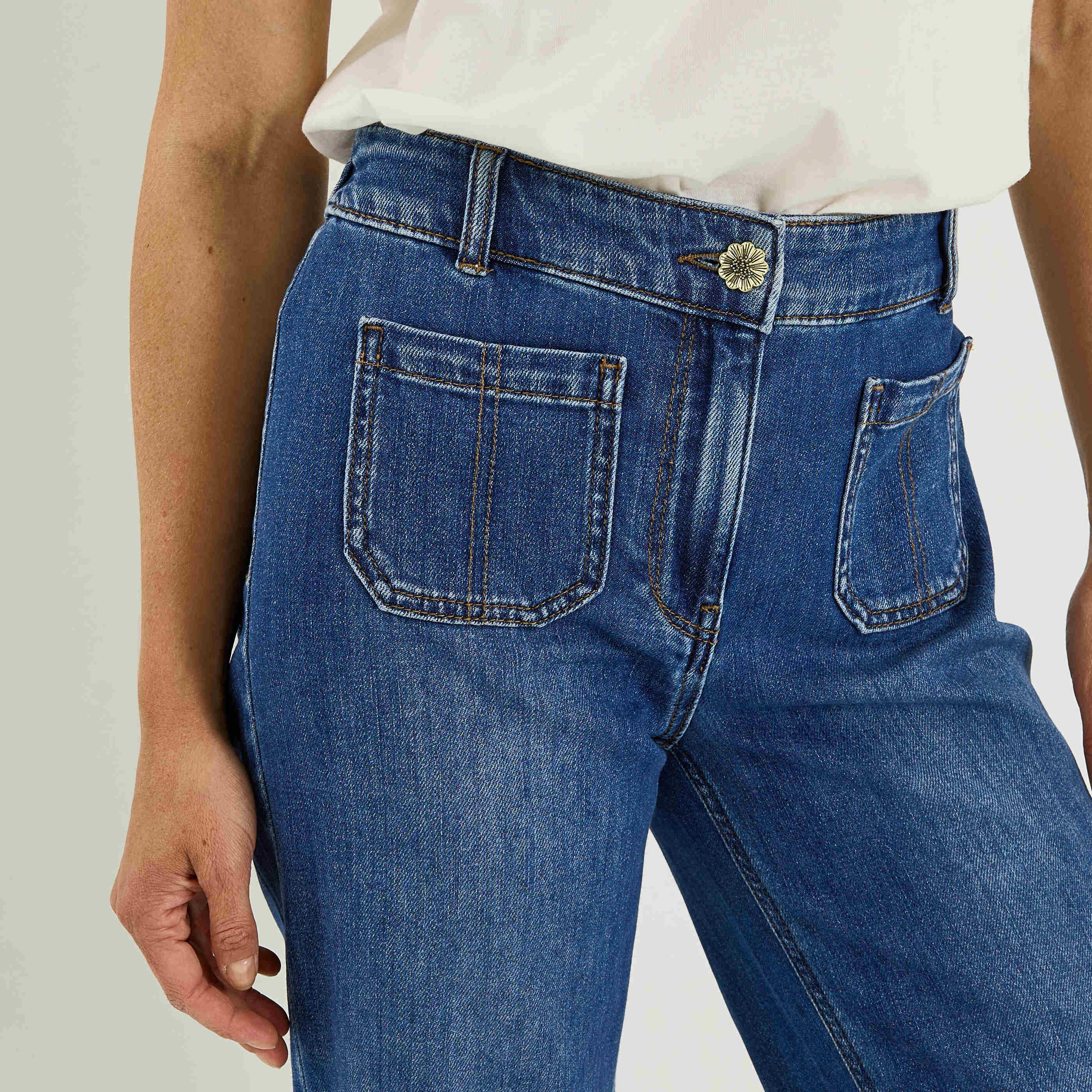 Jean flare raccourci NAPOLI RF02 femme