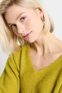 Pull col V femme