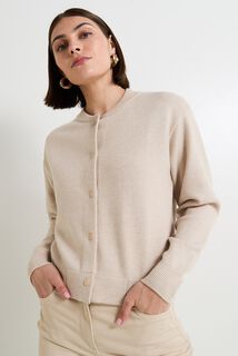 Gilet col rond femme
