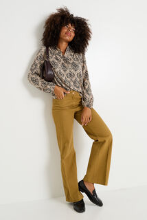 Blouse imprimée à col chemise femme
