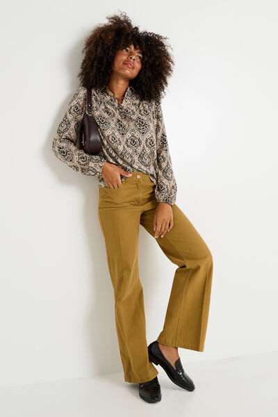 Blouse imprimée à col chemise femme