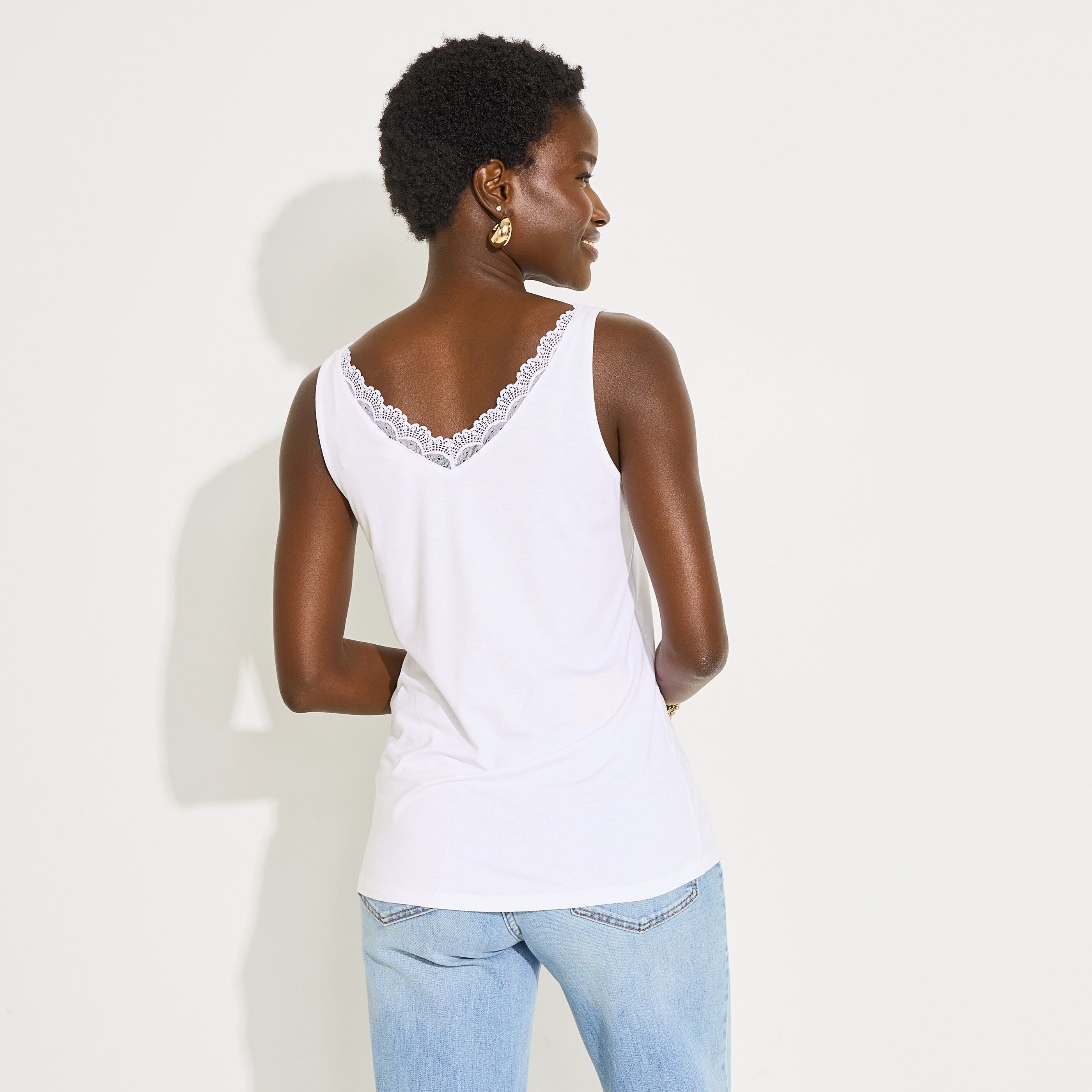 D&eacute;bardeur col V ajour&eacute; femme