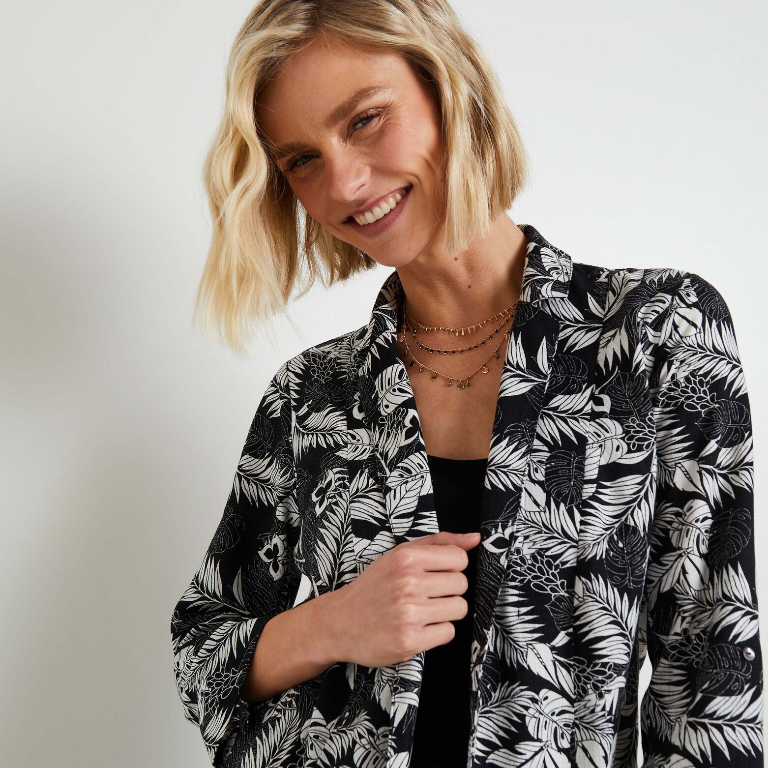Veste blazer imprimé femme