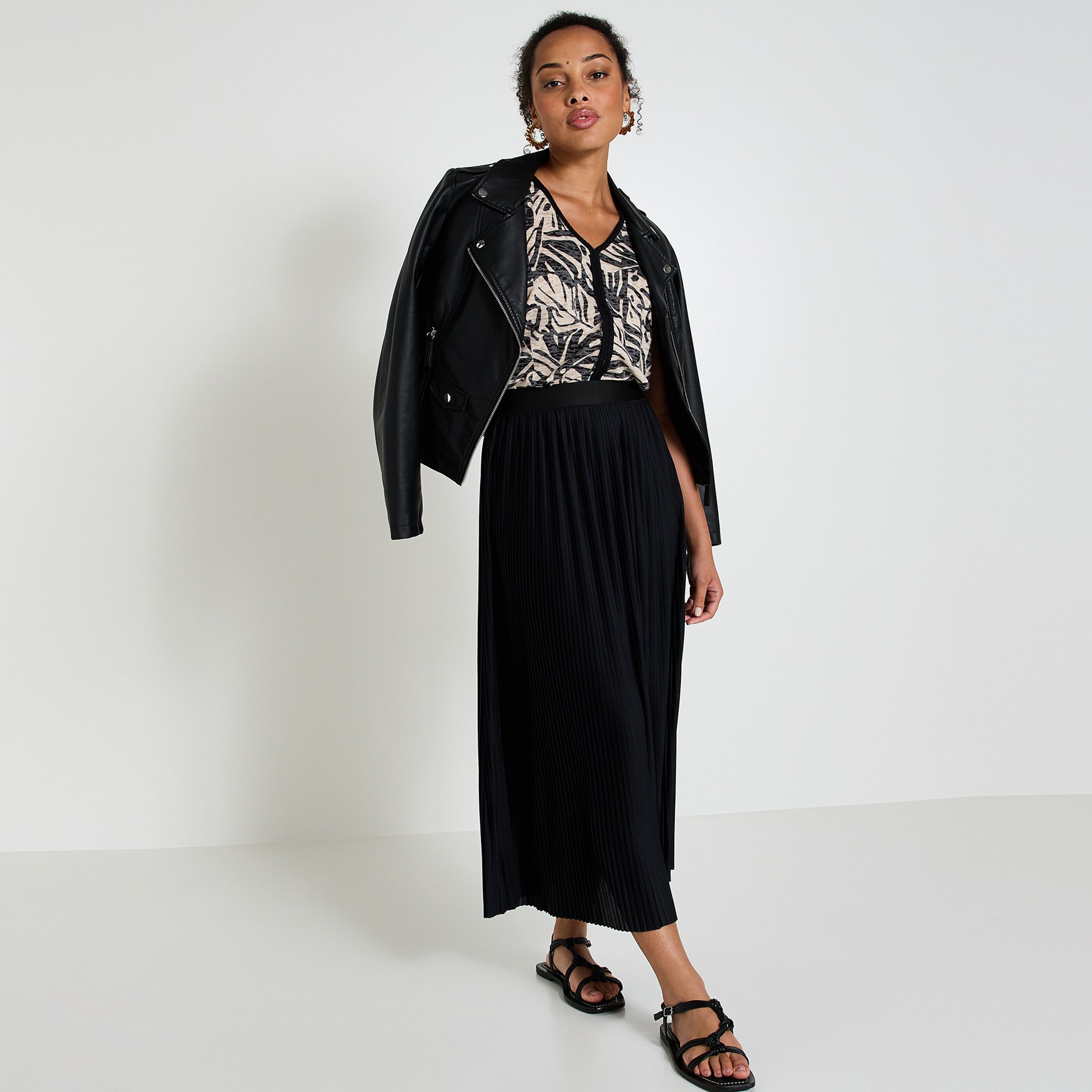 D&eacute;bardeur imprim&eacute; femme