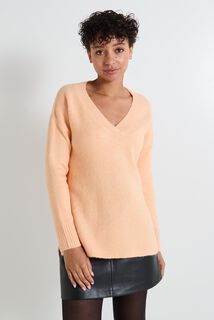 Pull col V femme